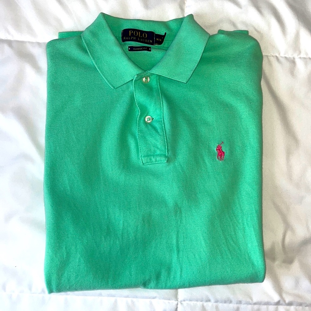 Mint Green, M Ralph Lauren Polo, Classic Fit